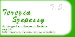 terezia szepessy business card